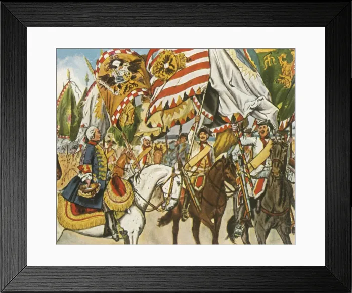 Framed Print : Victory celebration at Hohenfriedberg, 4 June 1745, (1936). Creator: Unknown Framed Print : Victory celebration at Hohenfriedberg, 4 June 1745, (1936). Creator: Unknown