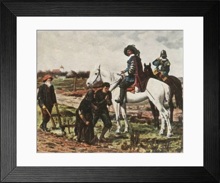 Framed Print : Recruiters in the time of the Thirty Year War, 1618-1648, (1936). Creator: Unknown Framed Print : Recruiters in the time of the Thirty Year War, 1618-1648, (1936). Creator: Unknown