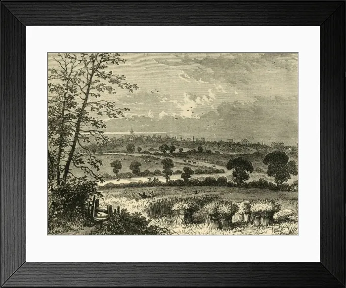 Framed Print : The Roman Road, Tufnell Park, in 1838, (c1876). Creator: Unknown Framed Print : The Roman Road, Tufnell Park, in 1838, (c1876). Creator: Unknown