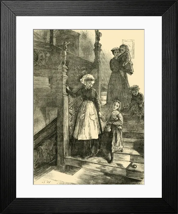 Framed Print : Staircase of Cromwell House, 1876, (c1876). Creator: Unknown Framed Print : Staircase of Cromwell House, 1876, (c1876). Creator: Unknown