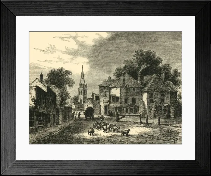 Framed Print : The Gate-House, Highgate, in 1820, (c1876). Creator: Unknown Framed Print : The Gate-House, Highgate, in 1820, (c1876). Creator: Unknown