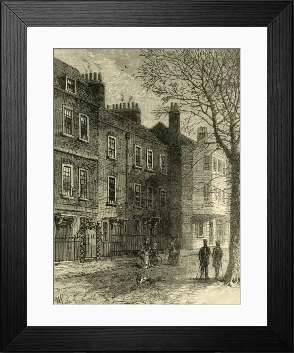 Framed Print : Old Houses in Church Row, c1876. Creator: Unknown Framed Print : Old Houses in Church Row, c1876. Creator: Unknown