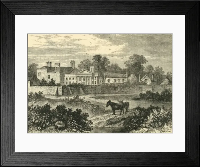 Framed Print : Caen Wood, Lord Mansfields House, in 1785, (c1876). Creator: Unknown Framed Print : Caen Wood, Lord Mansfields House, in 1785, (c1876). Creator: Unknown