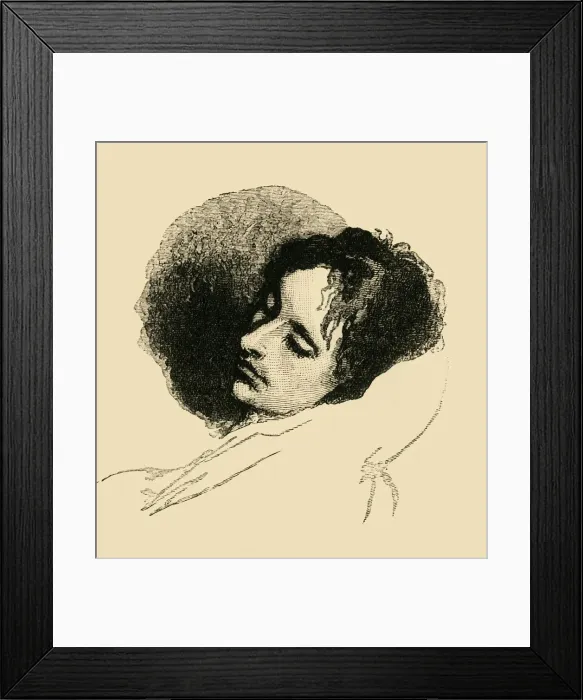 Framed Print : John Keats, 1821, (c1876). Creator: Unknown Framed Print : John Keats, 1821, (c1876). Creator: Unknown