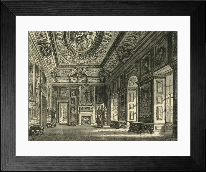 Framed Print : Queen Carolines Drawing-Room, Kensington Palace, c1876. Creator: Unknown Framed Print : Queen Carolines Drawing-Room, Kensington Palace, c1876. Creator: Unknown