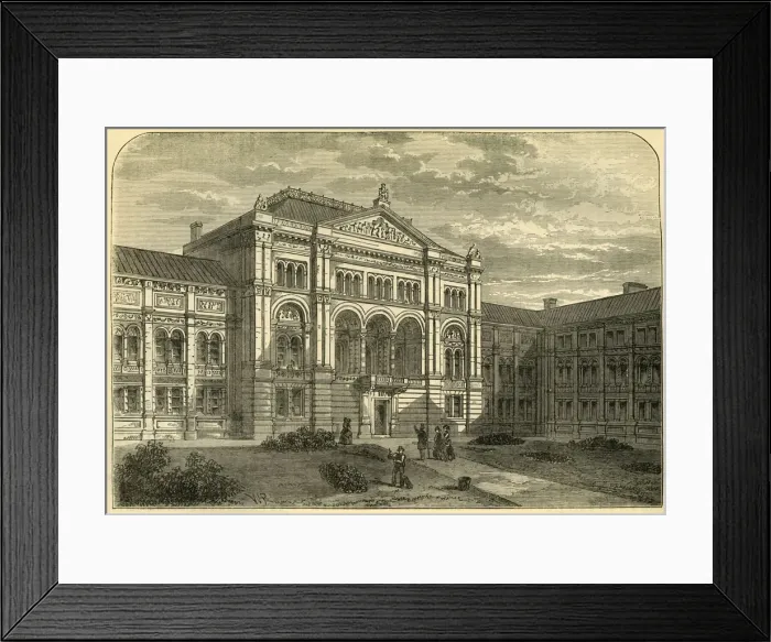 Framed Print : The Court of the South Kensington Station, c1876. Creator: Unknown Framed Print : The Court of the South Kensington Station, c1876. Creator: Unknown