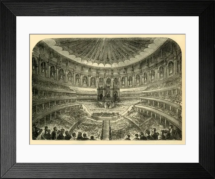 Framed Print : Interior of the Albert Hall, c1876. Creator: Unknown Framed Print : Interior of the Albert Hall, c1876. Creator: Unknown