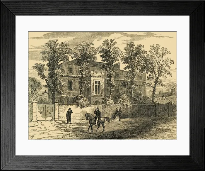 Framed Print : Old Gore House, in 1830, (c1876). Creator: Unknown Framed Print : Old Gore House, in 1830, (c1876). Creator: Unknown