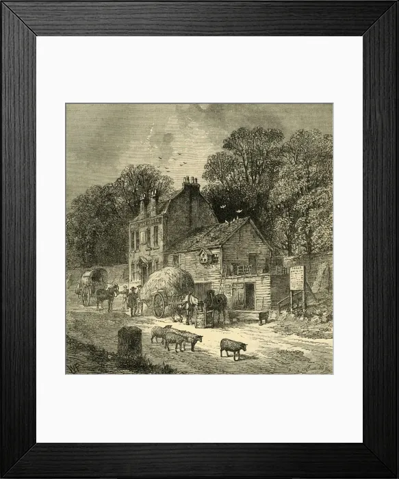 Framed Print : The Halfway House, Kensington, 1850, (c1876). Creator: Unknown Framed Print : The Halfway House, Kensington, 1850, (c1876). Creator: Unknown