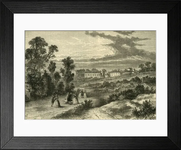 Framed Print : The Old Well Walk, Hampstead, about 1750, (c1876). Creator: Unknown Framed Print : The Old Well Walk, Hampstead, about 1750, (c1876). Creator: Unknown