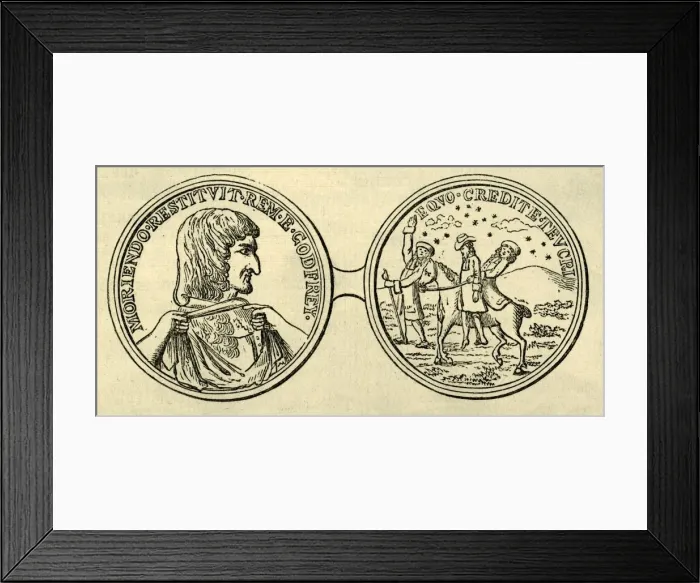 Framed Print : Medal to Commemorate the Murder of Godfrey, c1876. Creator: Unknown Framed Print : Medal to Commemorate the Murder of Godfrey, c1876. Creator: Unknown