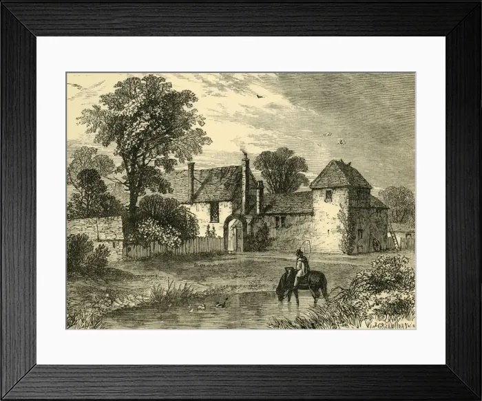 Framed Print : Old Chalk Farm in 1730, (c1876). Creator: Unknown Framed Print : Old Chalk Farm in 1730, (c1876). Creator: Unknown