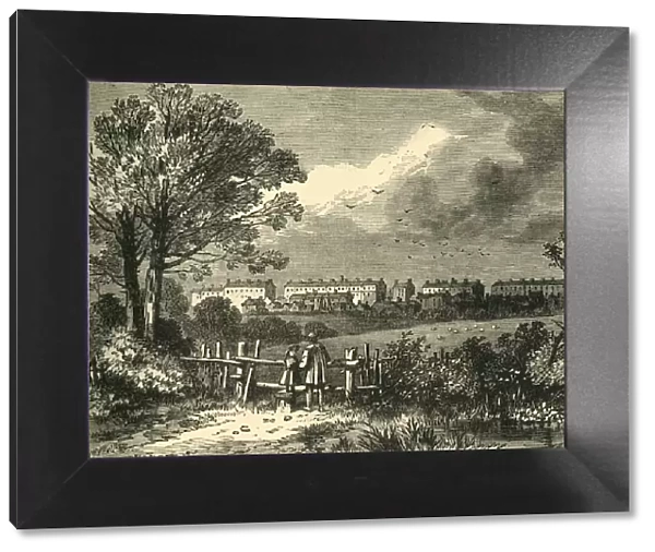 Camden Town, from the Hampstead Road, Marylebone, 1780, (c1876). Creator: Unknown