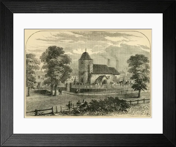 Framed Print : St. Pancras Church in 1820, (c1876). Creator: Unknown Framed Print : St. Pancras Church in 1820, (c1876). Creator: Unknown