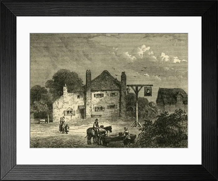 Framed Print : The Old Mother Red Cap, in 1746, (c1876). Creator: Unknown Framed Print : The Old Mother Red Cap, in 1746, (c1876). Creator: Unknown