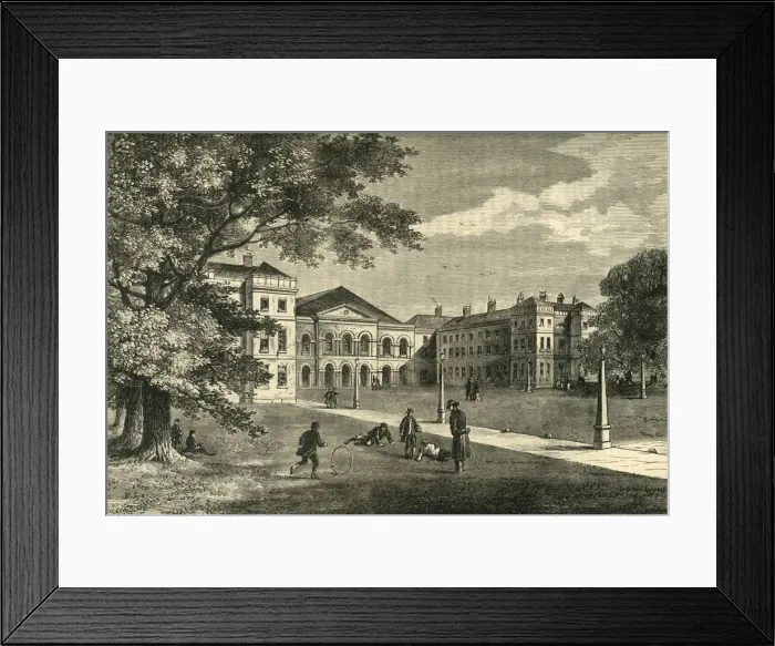 Framed Print : Front of the Foundling Hospital, c1876. Creator: Unknown Framed Print : Front of the Foundling Hospital, c1876. Creator: Unknown