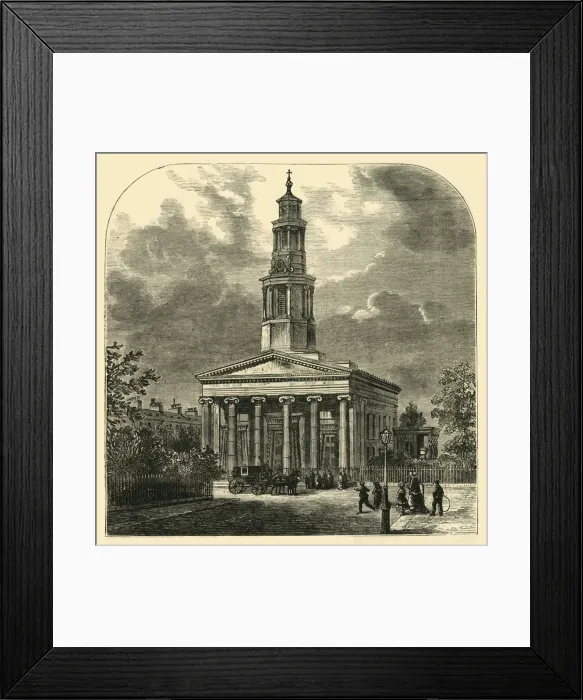 Framed Print : New St. Pancras Church, c1876. Creator: Unknown Framed Print : New St. Pancras Church, c1876. Creator: Unknown