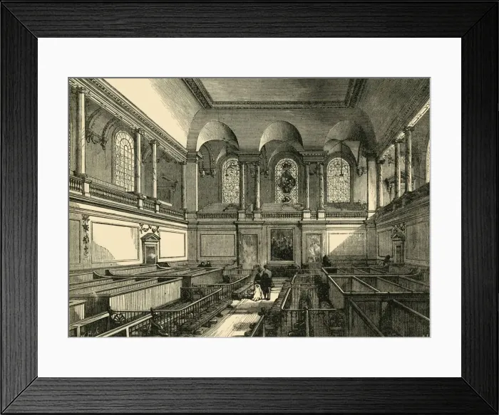 Framed Print : Interior of the Chapel of the Foundling Hospital, c1876. Creator: Unknown Framed Print : Interior of the Chapel of the Foundling Hospital, c1876. Creator: Unknown