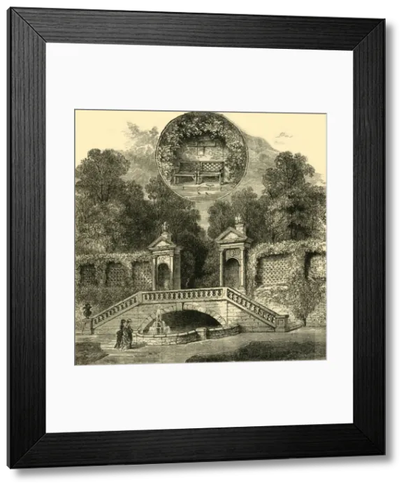 Framed Print : Rogers Seat and Inigo Jones Gateway, Holland House, c1876. Creator: Unknown Framed Print : Rogers Seat and Inigo Jones Gateway, Holland House, c1876. Creator: Unknown