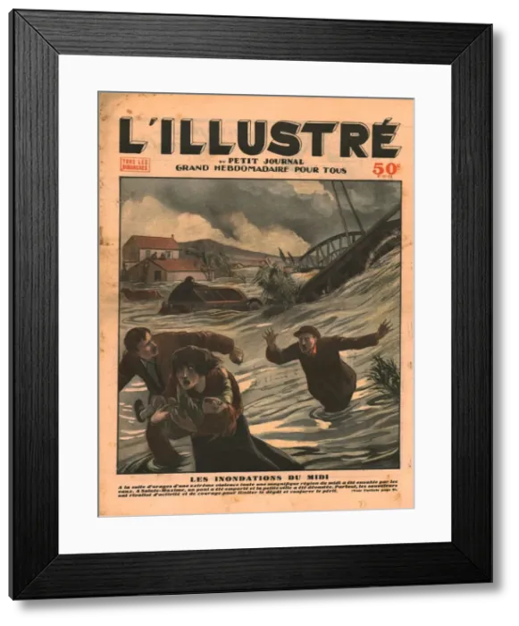 Framed Print : Flooding in southern France, 1932. Creator: Unknown Framed Print : Flooding in southern France, 1932. Creator: Unknown