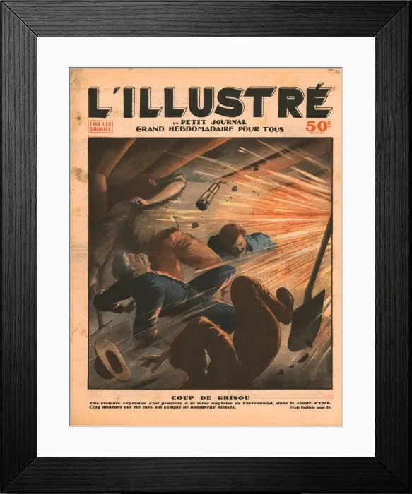 Framed Print : Firedamp explosion, 1932. Creator: Unknown Framed Print : Firedamp explosion, 1932. Creator: Unknown