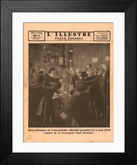Framed Print : The assassination of President Paul Doumer, 1932. Creator: Unknown Framed Print : The assassination of President Paul Doumer, 1932. Creator: Unknown