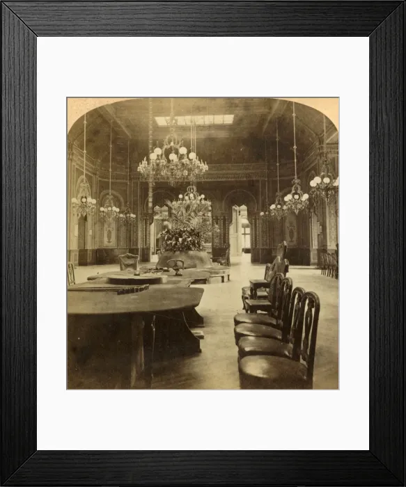 Framed Print : The famous Roulette Salon, Casino, Monte Carlo, Monaco, 1897. Creator: Underwood & Underwood Framed Print : The famous Roulette Salon, Casino, Monte Carlo, Monaco, 1897. Creator: Underwood & Underwood