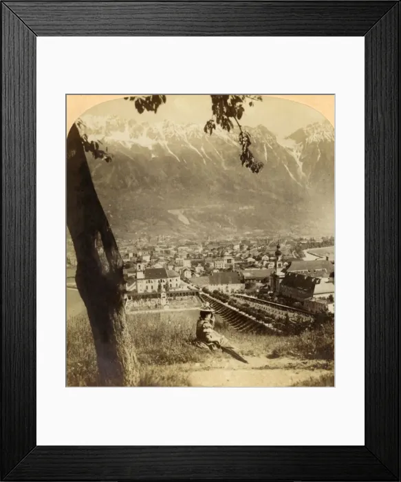 Framed Print : Picturesque Innsbruck, the Capital of Tyrol, Austria... 1898. Creator: Underwood & Underwood Framed Print : Picturesque Innsbruck, the Capital of Tyrol, Austria... 1898. Creator: Underwood & Underwood