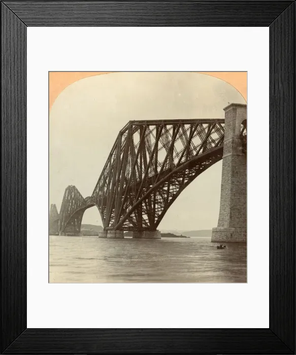 Framed Print : Forth Bridge, Scotland, 1897. Creator: Keystone View Company