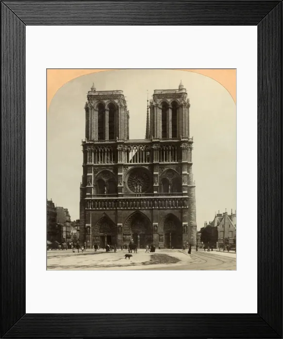Framed Print : Notre Dame, Paris, France, 1897. Creator: Keystone View Company Framed Print : Notre Dame, Paris, France, 1897. Creator: Keystone View Company