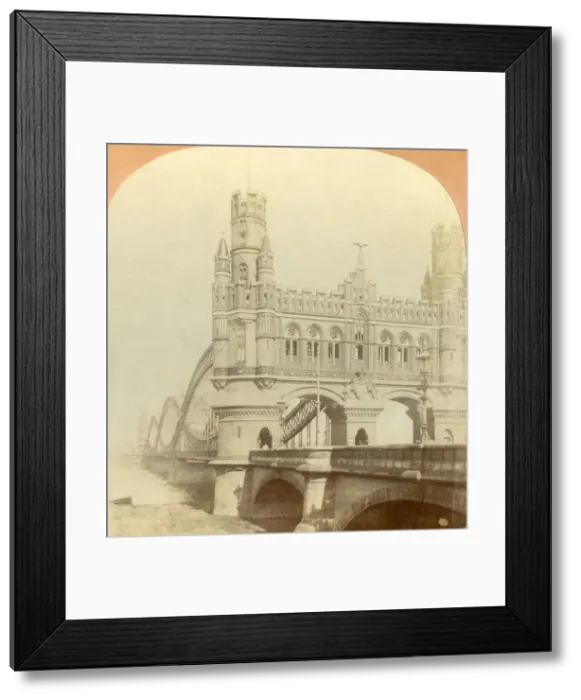 Framed Print : Kaiser Bridge, Hamburg, Germany, 1896. Creator: Keystone View Company Framed Print : Kaiser Bridge, Hamburg, Germany, 1896. Creator: Keystone View Company
