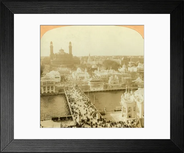 Framed Print : Looking North from the Eiffel Tower, Paris Exposition, 1902. Creator: Unknown Framed Print : Looking North from the Eiffel Tower, Paris Exposition, 1902. Creator: Unknown