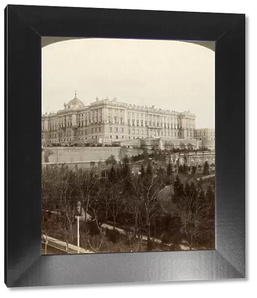 The imposing Royal Palace, and Royal Park Campo del Moro... Madrid, Spain, 1902
