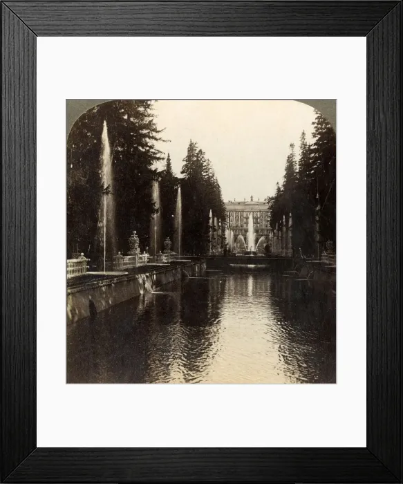 Framed Print : The Avenue of Fountains, Imperial Palace of Peterhof, Russia, 1897 Framed Print : The Avenue of Fountains, Imperial Palace of Peterhof, Russia, 1897