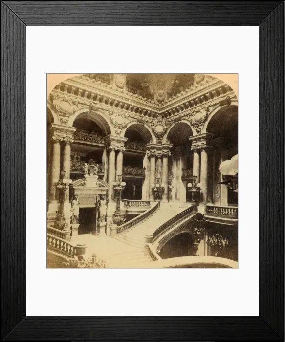 Framed Print : Stairway in Grand Opera House, Paris, France, c1900. Creator: Unknown Framed Print : Stairway in Grand Opera House, Paris, France, c1900. Creator: Unknown