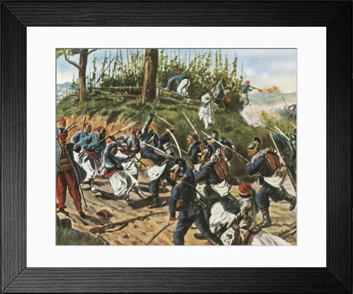 Framed Print : The Bavarians at Weissenburg, 4 August 1870, (1936). Creator: Unknown Framed Print : The Bavarians at Weissenburg, 4 August 1870, (1936). Creator: Unknown