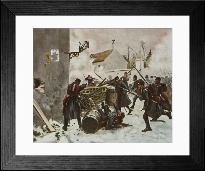 Framed Print : The Württemberg Division at Champigny, 2 December 1870, (1936). Creator: Unknown