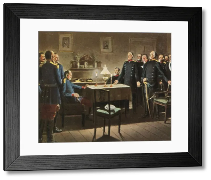Framed Print : The Surrender at Sedan Castle, 2 September 1870, (1936). Creator: Unknown Framed Print : The Surrender at Sedan Castle, 2 September 1870, (1936). Creator: Unknown