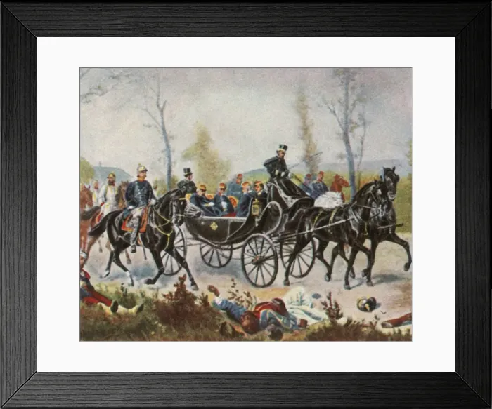 Framed Print : Emperor Napoleon is taken to see the king by Bismarck, 2 September 1870, (1936). Creator: Unknown Framed Print : Emperor Napoleon is taken to see the king by Bismarck, 2 September 1870, (1936). Creator: Unknown