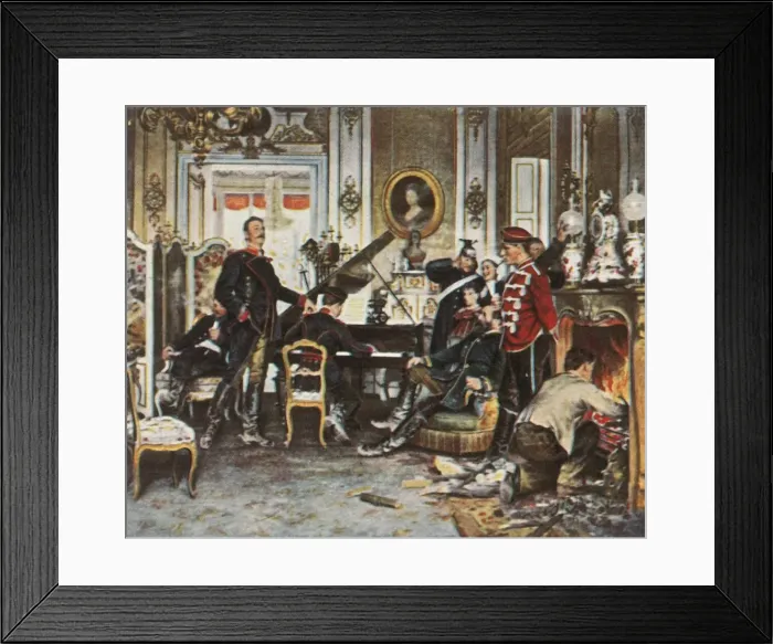 Framed Print : In the Troops Quarters outside Paris, 1870 / 71, (1936). Creator: Unknown Framed Print : In the Troops Quarters outside Paris, 1870 / 71, (1936). Creator: Unknown