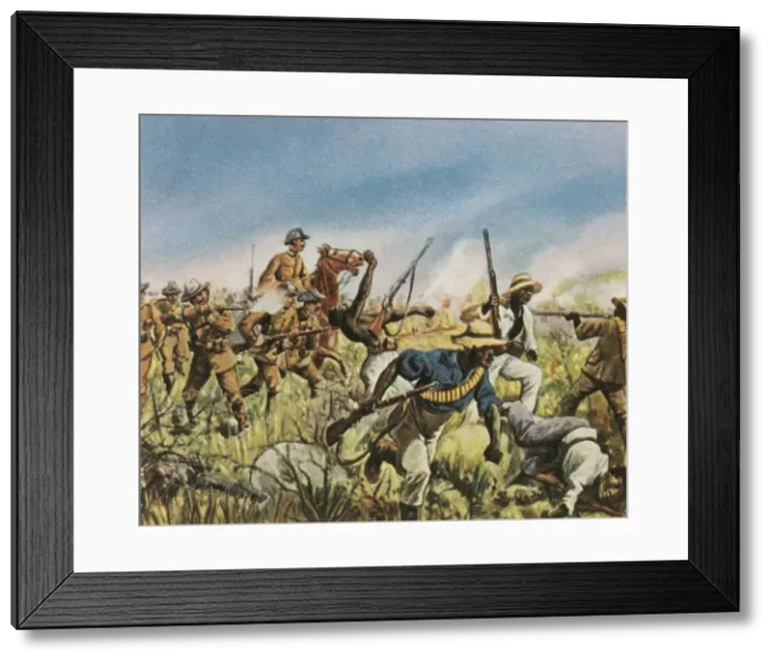 Framed Print : Captain Franke fighting the Hereros, 1904, (1936). Creator: Unknown Framed Print : Captain Franke fighting the Hereros, 1904, (1936). Creator: Unknown