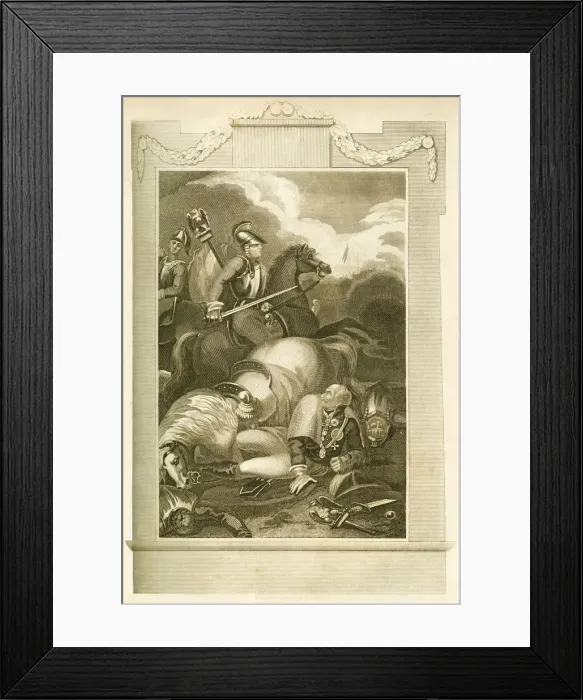 Framed Print : Marshal Blucher at the Battle of Ligny, June 16, 1815, 1816. Creator: Unknown Framed Print : Marshal Blucher at the Battle of Ligny, June 16, 1815, 1816. Creator: Unknown