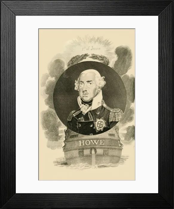 Framed Print : Lord Howe, (1726-1799), 1816. Creator: Unknown Framed Print : Lord Howe, (1726-1799), 1816. Creator: Unknown