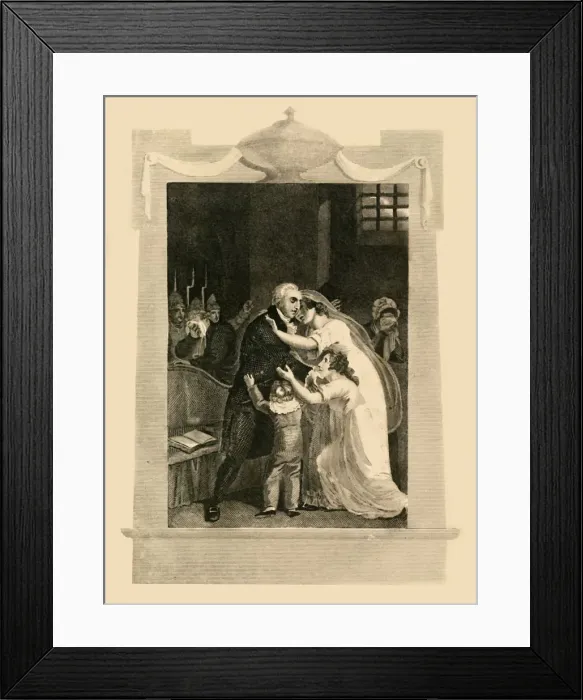 Framed Print : Louis XVI taking leave of his family previous to his execution, (1782), 1816. Creator: Unknown Framed Print : Louis XVI taking leave of his family previous to his execution, (1782), 1816. Creator: Unknown