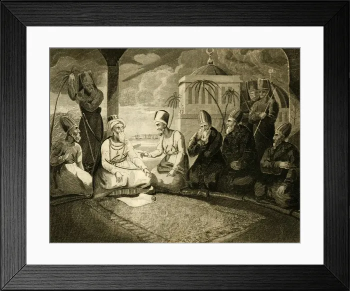 Framed Print : The Dey of Algiers consulting his council on the arrival of the English Fleet, 1816 Framed Print : The Dey of Algiers consulting his council on the arrival of the English Fleet, 1816