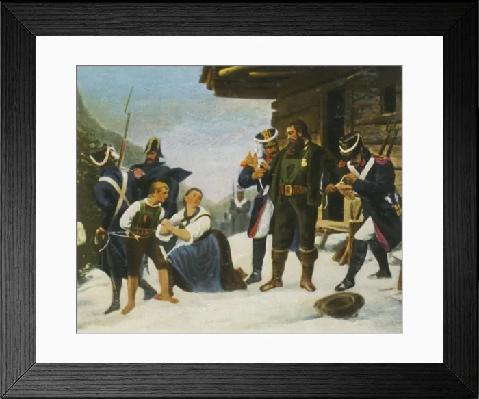 Framed Print : The capture of Andreas Hofer, 1809, (1936). Creator: Unknown Framed Print : The capture of Andreas Hofer, 1809, (1936). Creator: Unknown