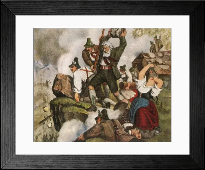 Framed Print : The Tyrolean struggle for freedom, 1809, (1936). Creator: Unknown Framed Print : The Tyrolean struggle for freedom, 1809, (1936). Creator: Unknown