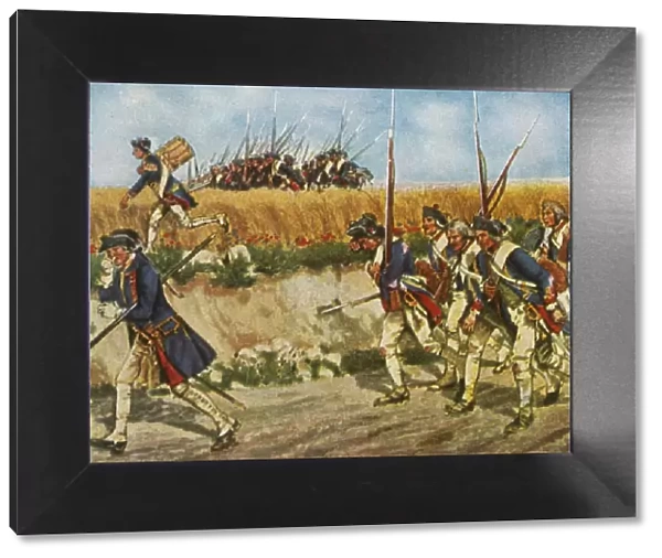 Forced march of Fredericks troops from Mahren to Küstrin, 1758, (1936)