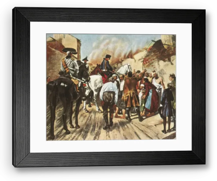 Framed Print : Frederick the Great in the ruins of Küstrin before the Battle of Zorndorf, 25 August 1758 Framed Print : Frederick the Great in the ruins of Küstrin before the Battle of Zorndorf, 25 August 1758