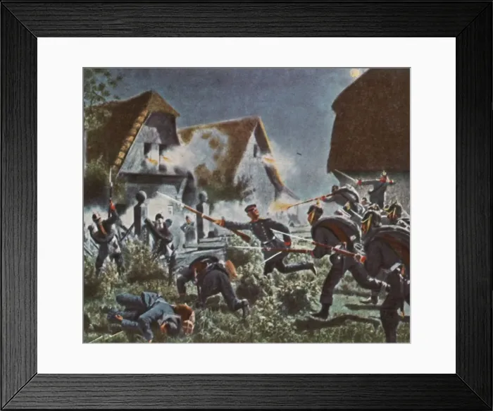 Framed Print : Night attack at Podol, 26 June 1866, (1936). Creator: Unknown Framed Print : Night attack at Podol, 26 June 1866, (1936). Creator: Unknown